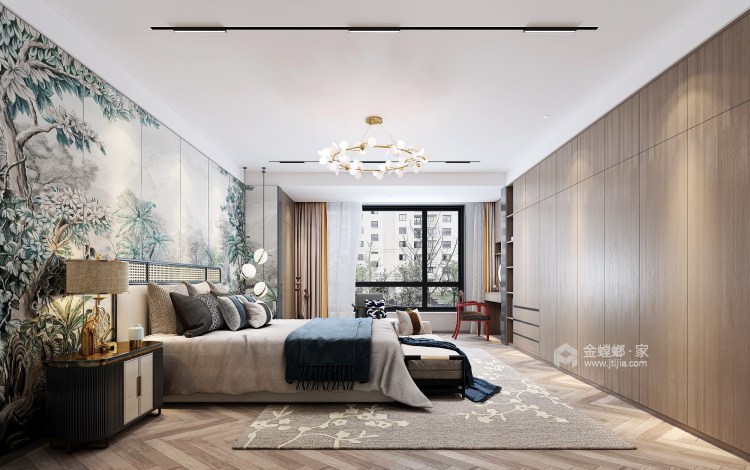 280平东方今典新中式风格-卧室效果图及设计说明