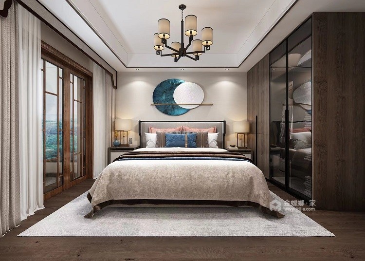 150平梅川路258弄中式风格-卧室效果图及设计说明