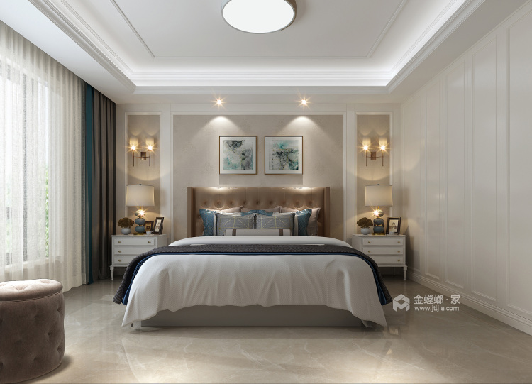 140平融创美盛象湖欧式风格-卧室效果图及设计说明