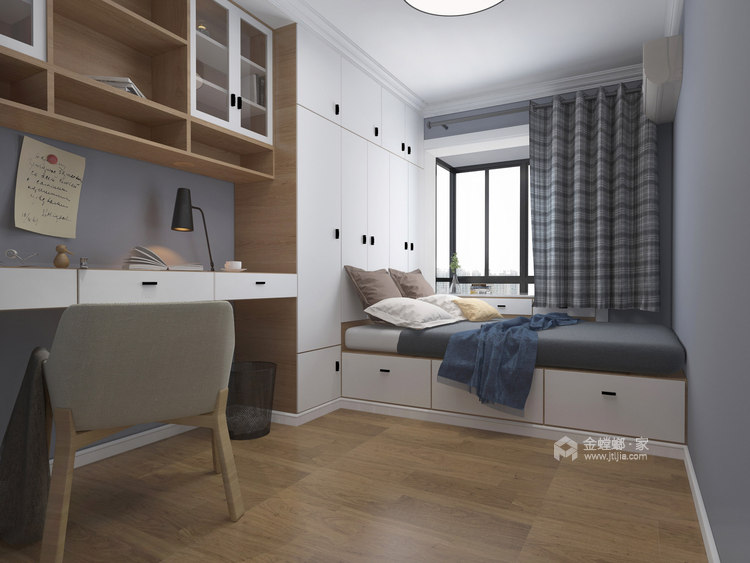 96平郑地璞园现代风格-卧室效果图及设计说明