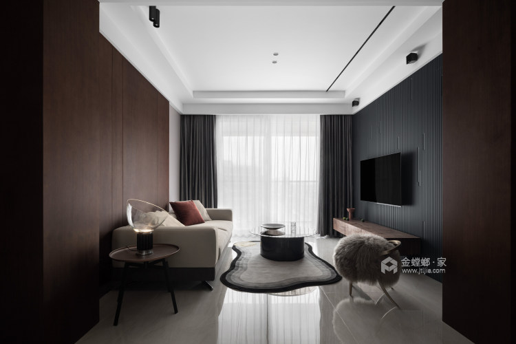 120平碧桂园龙城天悦现代风格-客厅效果图及设计说明