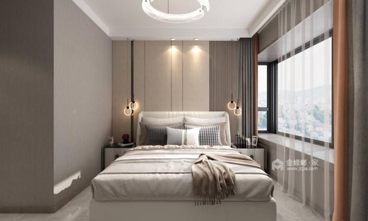 139平孔雀城现代风格-卧室效果图及设计说明