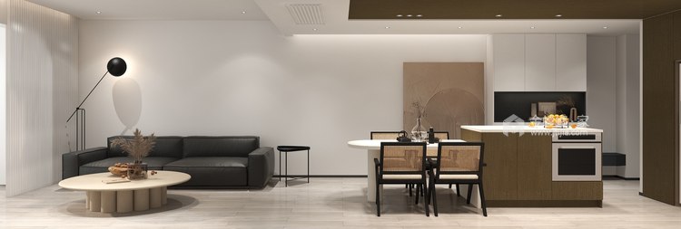 120平城投广场现代风格-舒适家居-客厅效果图及设计说明