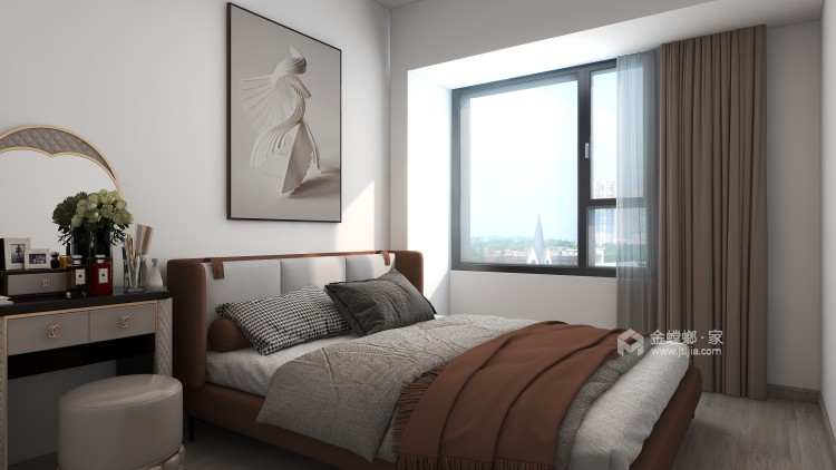 100平金澜湾现代风格-卧室效果图及设计说明