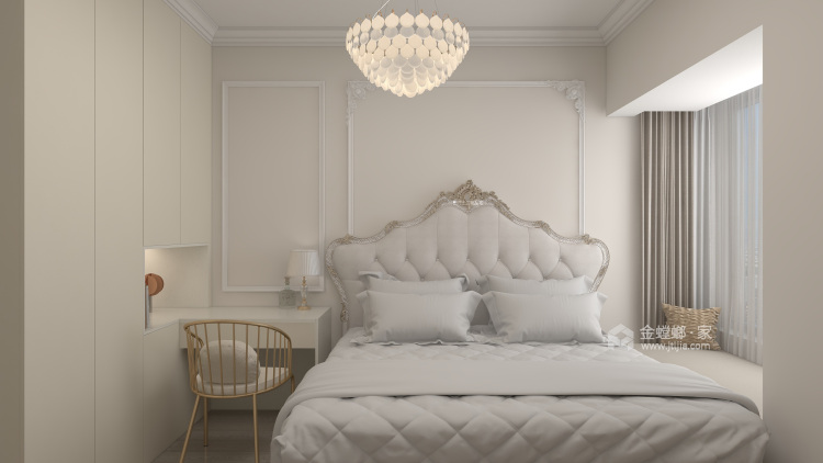 120平富力爱丁堡简欧风格-卧室效果图及设计说明