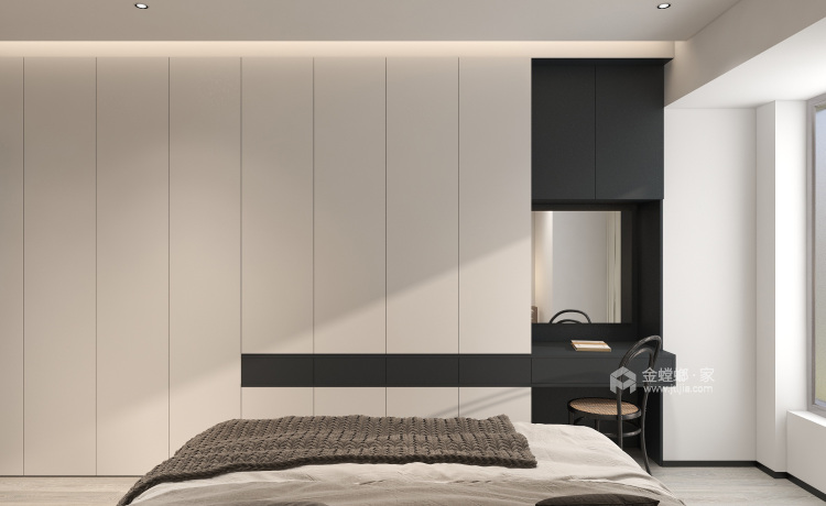120平城投广场现代风格-舒适家居-卧室效果图及设计说明