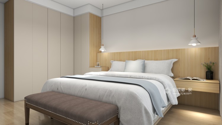 90平金杨新村现代风格-卧室效果图及设计说明