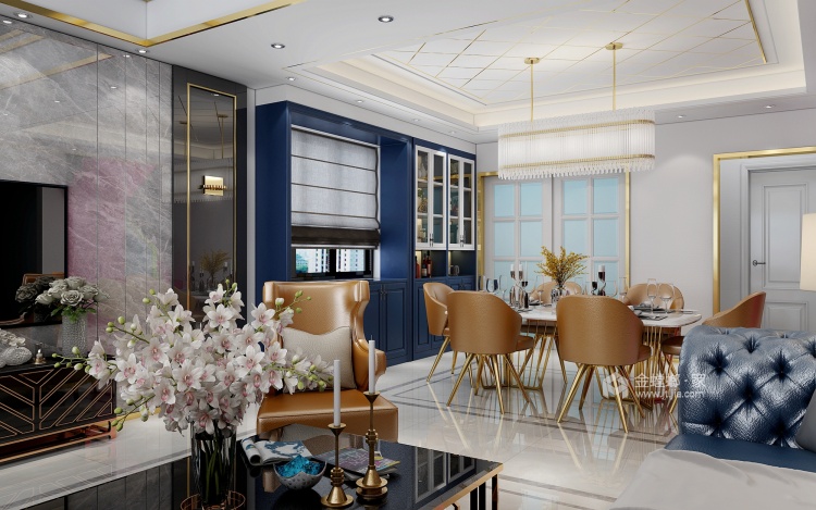 205平龙湖领御现代风格-餐厅效果图及设计说明