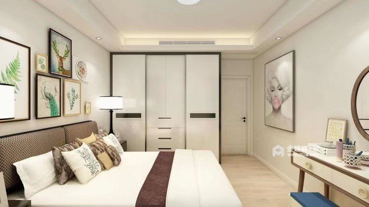 98平新江湾城时代花园现代风格-卧室效果图及设计说明