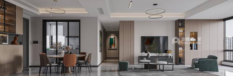 109平佳源都市现代风格-自在之家-客厅效果图及设计说明