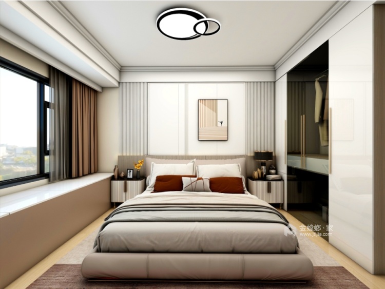 141平印江府现代风格-卧室效果图及设计说明