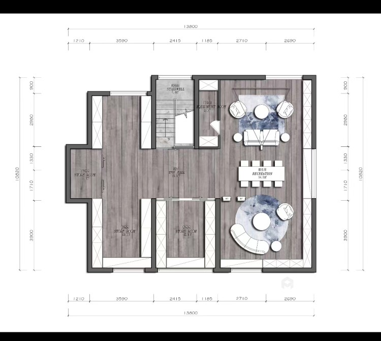 500平魏玛原墅新中式风格-平面设计图及设计说明
