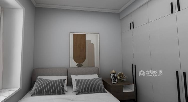 86平自建房现代风格-卧室效果图及设计说明