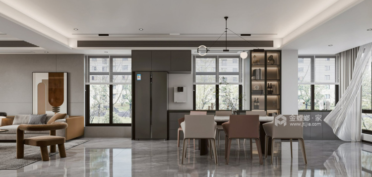 190平萃雅院现代风格-餐厅效果图及设计说明