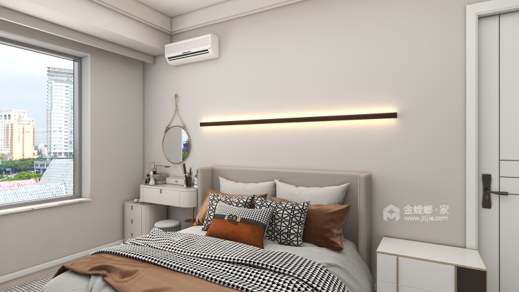 110平白沙鹭岛现代风格-卧室效果图及设计说明