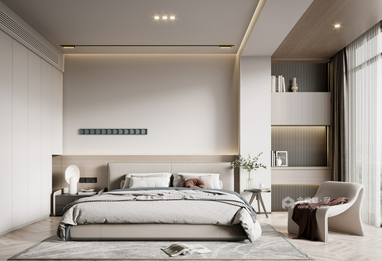 190平萃雅院现代风格-卧室效果图及设计说明