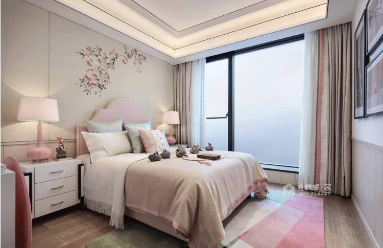 145平永兴滨湖一号新中式风格-卧室效果图及设计说明