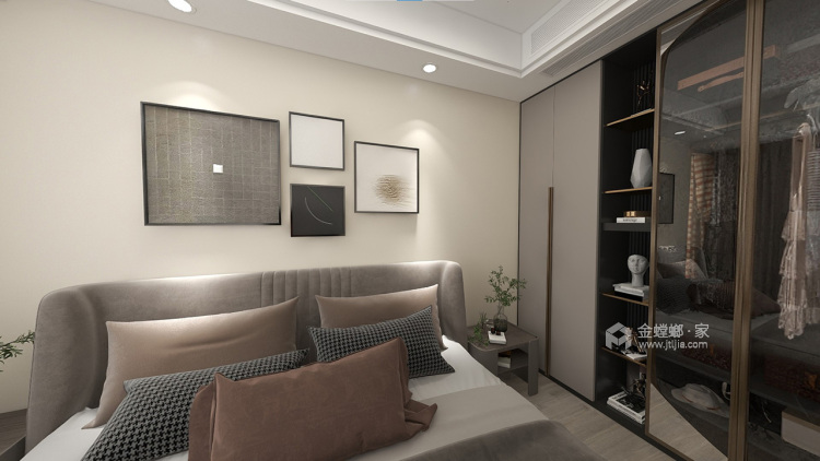 90平卓越悦城现代风格-享受宁静与自然-卧室效果图及设计说明