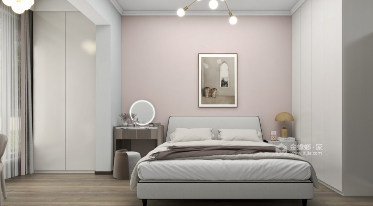125平景秀峨眉现代风格-卧室效果图及设计说明