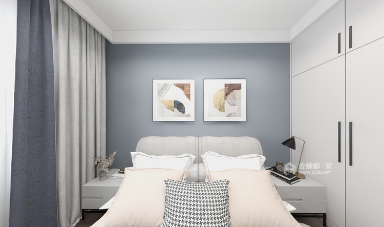 125平景秀峨眉现代风格-卧室效果图及设计说明
