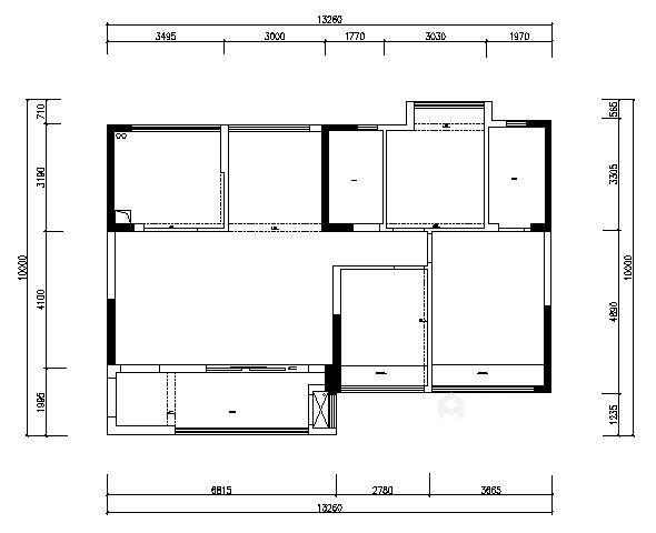115平路易大地现代风格-三室两厅-业主需求&原始结构图