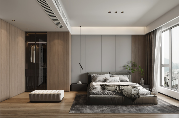 137平棕榈岛现代风格-卧室效果图及设计说明