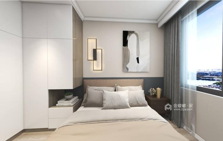 99平仁中风华现代风格-三室两厅-卧室效果图及设计说明