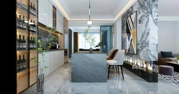 300平东龙壹湾现代风格-餐厅效果图及设计说明