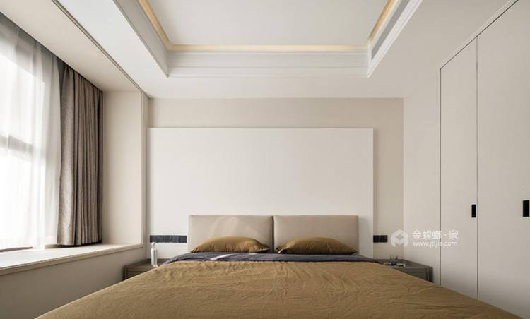 108平万科仁峰现代风格-一个治愈系的家-卧室效果图及设计说明