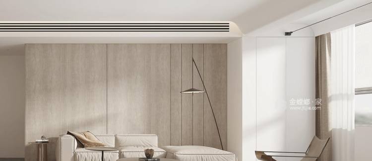 122平国颂府现代风格-“双拼”半墙，生活慢酿的通达与温度感-空间效果图