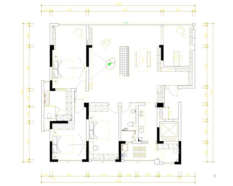 181平麓府现代风格-4室2厅3卫-平面设计图及设计说明