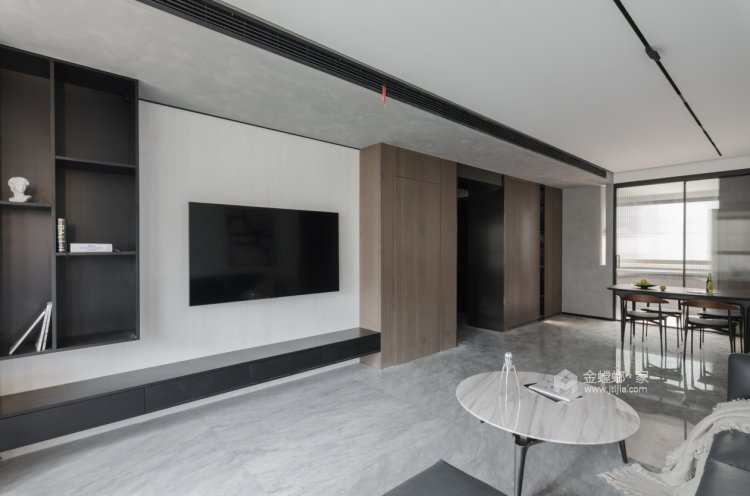168平国颂府现代风格-极简光影，向心而生的慢生活-客厅效果图及设计说明