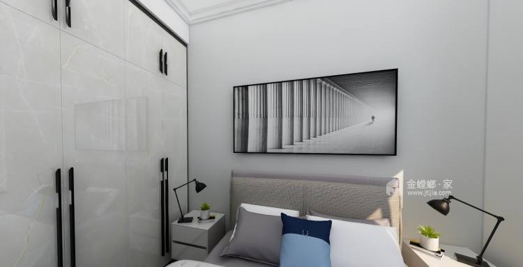 101平山水印象城现代风格-卧室效果图及设计说明