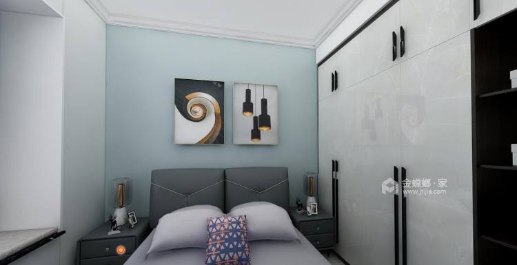 101平山水印象城现代风格-卧室效果图及设计说明