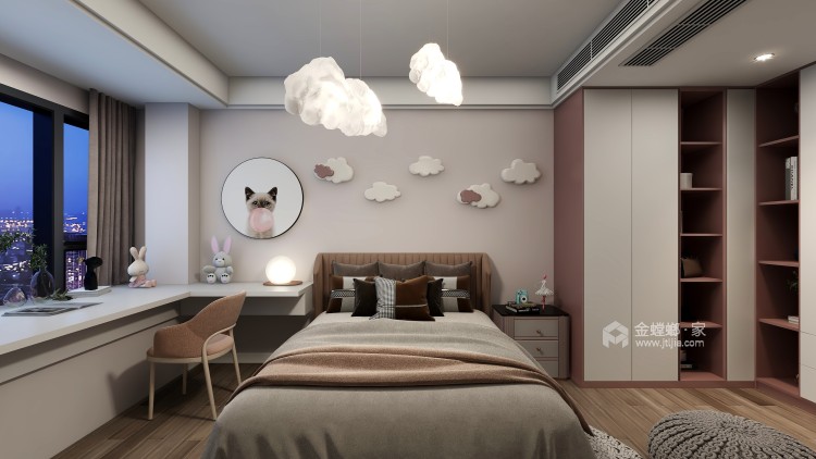 170平孔雀城现代风格-卧室效果图及设计说明