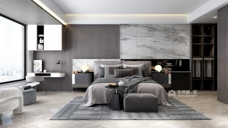 150平融创·九樾府现代风格-卧室效果图及设计说明