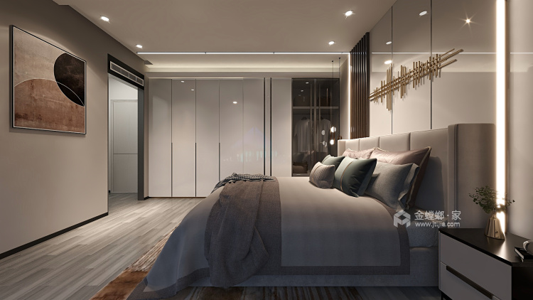 180平锦州现代风格-卧室效果图及设计说明