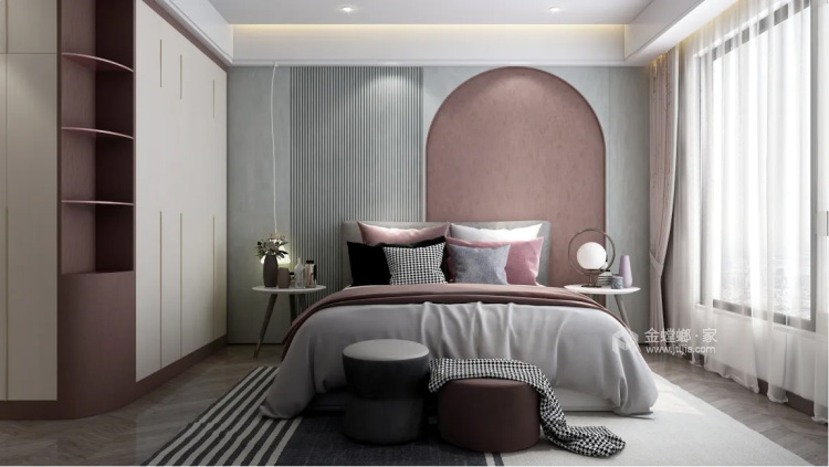 150平融创·九樾府现代风格-卧室效果图及设计说明