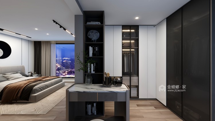 170平孔雀城现代风格-卧室效果图及设计说明