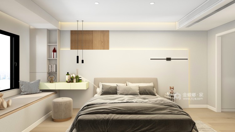 88平桃李东方现代风格-捎上暖景，有光有你-卧室效果图及设计说明
