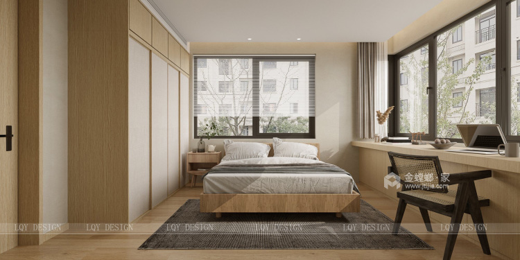 186平伟星玖璋台日式风格-心随禅静的摩登日式风格-卧室效果图及设计说明