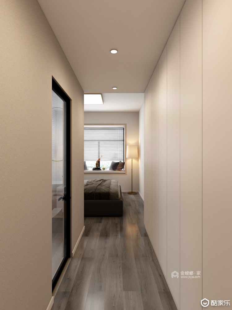 105平大汉俊龙府现代风格-卧室效果图及设计说明