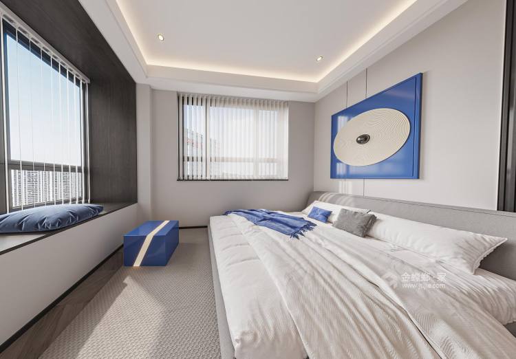 186平伟星玖璋台现代风格-简练与明快，温暖与放松-卧室效果图及设计说明