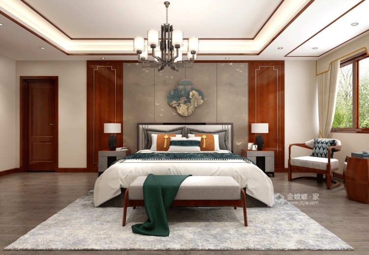 268平鱼尾狮中式风格-卧室