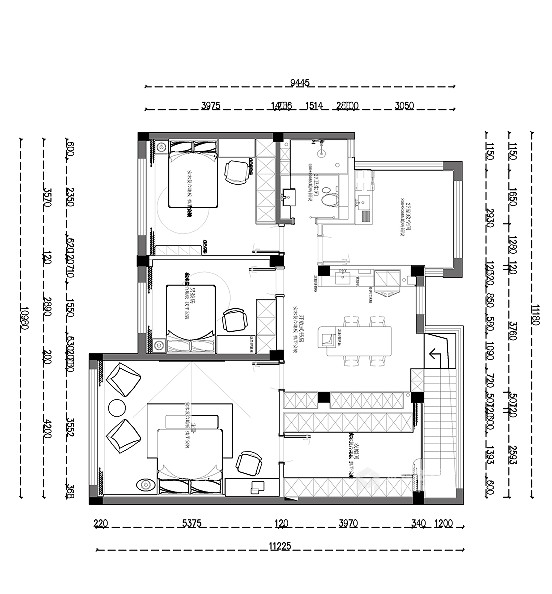 220平绿都万和城现代风格简约形式下的轻盈之家-平面布置图