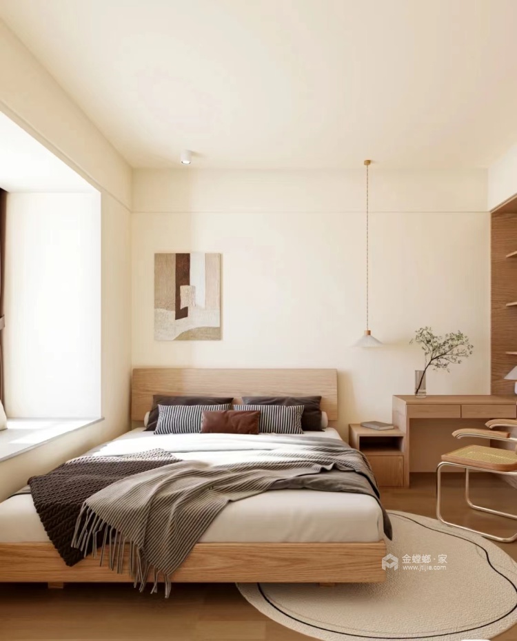 116平碧桂园北欧风格—华而不奢，简而不凡-卧室效果图及设计说明