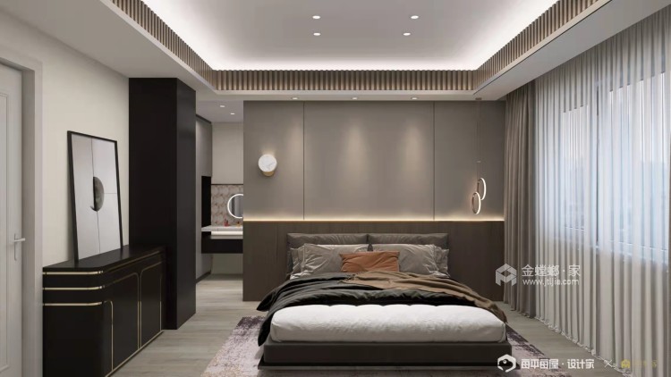 134平邦泰天著新中式风格-卧室效果图及设计说明