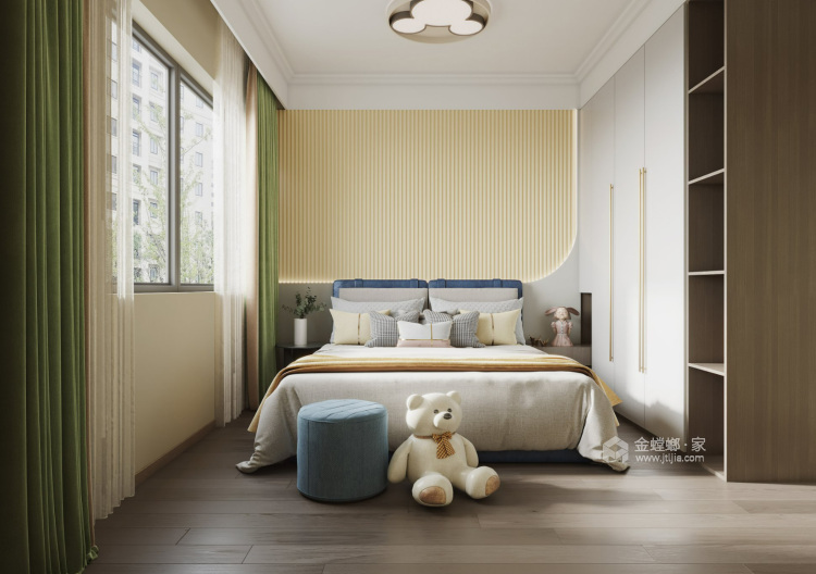 160平鲁能公馆新中式风格-卧室效果图及设计说明