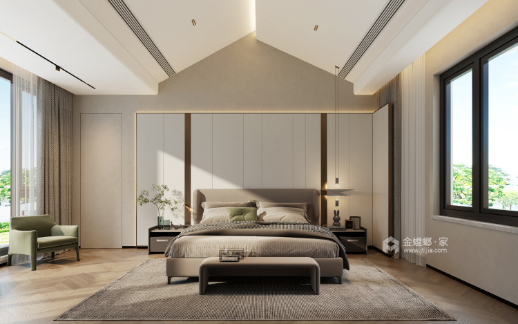 428平山棠春晓现代风格-卧室效果图及设计说明