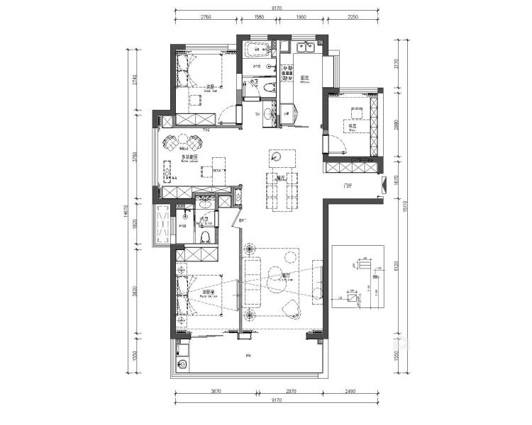 127平常州星河赋法式风格-“水瓶夫妇の家”-平面设计图及设计说明